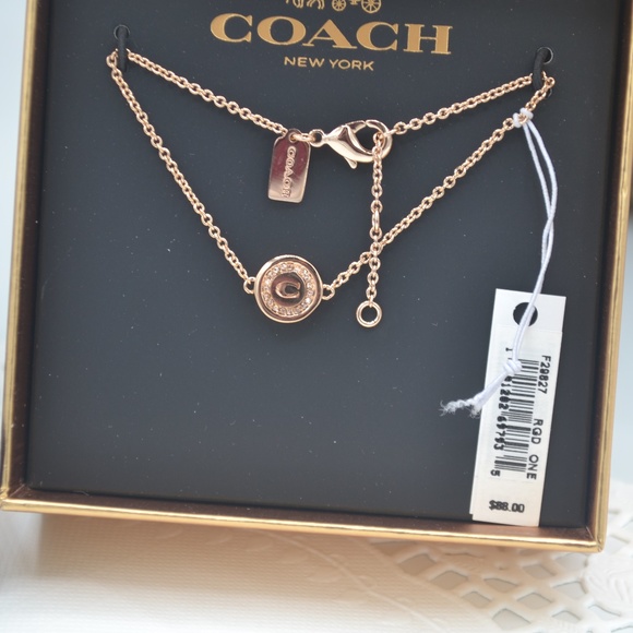 Coach RoseGold Pave pendant Bracelet- Authentic - Picture 4 of 5